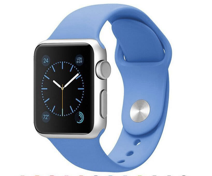 Apple watch denim on sale blue sport band