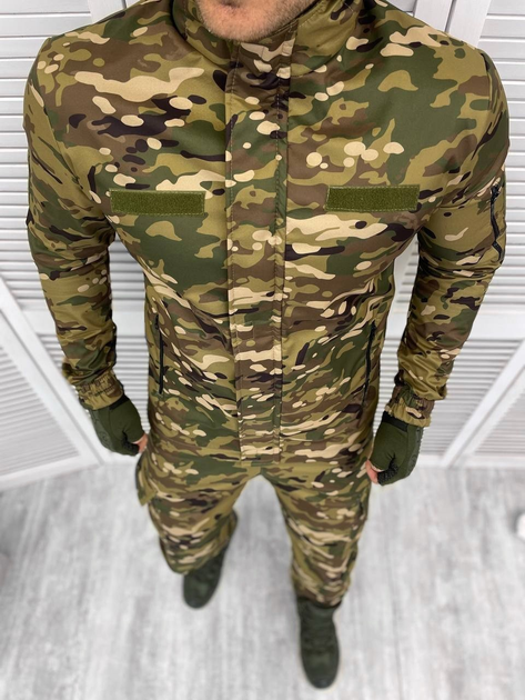 Тактическая зимняя теплая военная форма комплект костюм ( Куртка + Штаны ), Камуфляж: Мультикам, Размер: L - изображение 2