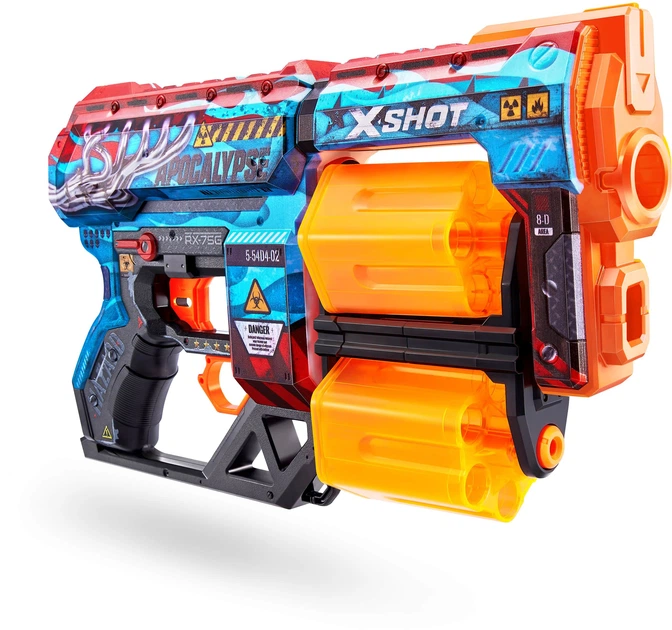 Szybkostrzelny miotacz Zuru X-SHOT Skórki Strach Apokalipsy 12 naboi (193052043658) - obraz 2