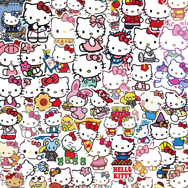 Наклейки Хелло китти, стикеры Hello Kitty, аниме, генишен импакт, набор ...