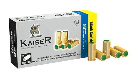 Холостые патроны стартовые шумовые Kaiser 9 мм пистолетный - изображение 1