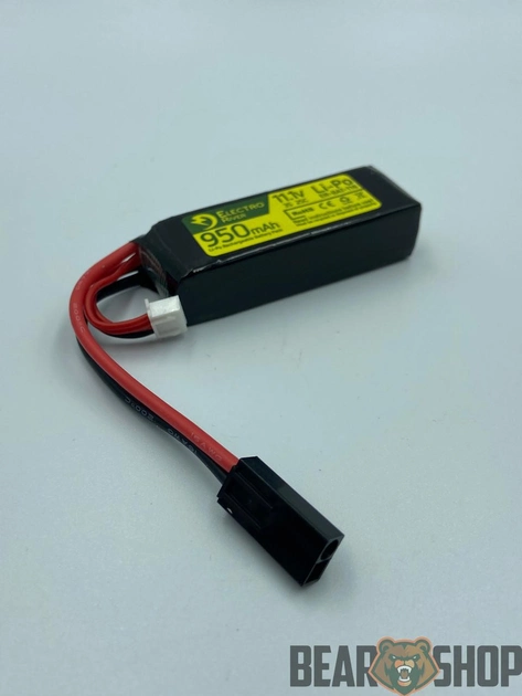 Акумулятор ElectroRiver LiPo 11,1V 950mAh 25/50C - зображення 1