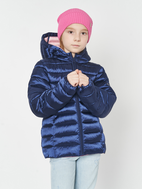 Акція на Дитяча демісезонна куртка для дівчинки Minoti 12COAT 9 37627JNR 116-122 см Темно-синя від Rozetka
