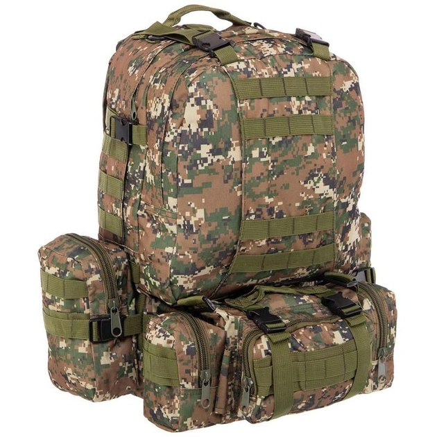 Тактический рюкзак 55 л рейдовый с отсоединяемыми подсумками (50 х 34 х 15+10 см) Камуфляж Marpat ZK-5504 - изображение 1