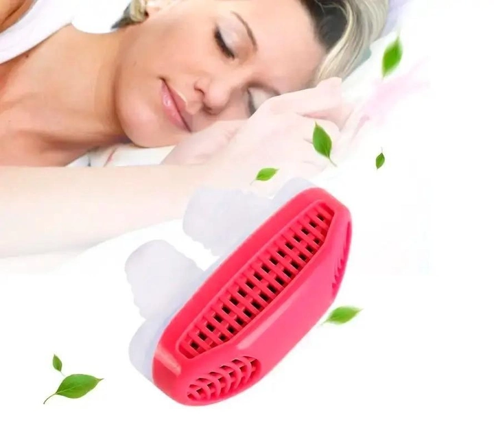 Кліпса від хропіння 2in1 Anti Snoring & Air Purifier Червоний, засіб від хропіння та очищувач повітря. - зображення 1