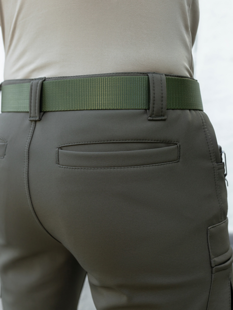 Штани-карго тактичні Softshell утеплені BEZET Ешелон 6368 XXXL Хакі (2000093212487) - зображення 6
