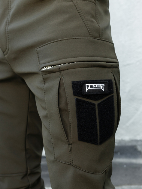 Штани-карго тактичні Softshell утеплені BEZET Ешелон 6368 XXXL Хакі (2000093212487) - зображення 10