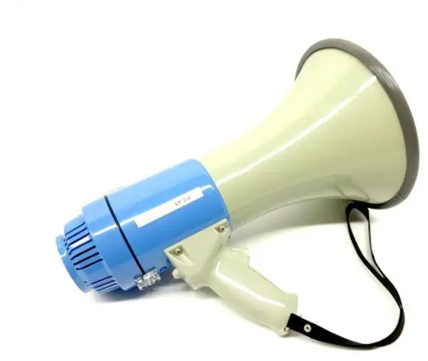 Гучномовець UKC Megaphone акумуляторний із записом звуку + дальність покриття до 1000 м 25 Вт White-Blue - Фото 4 Гучномовець UKC Megaphone акумуляторний із записом звуку + дальність покриття до 1000 м 25 Вт White-Blue - зображення 4