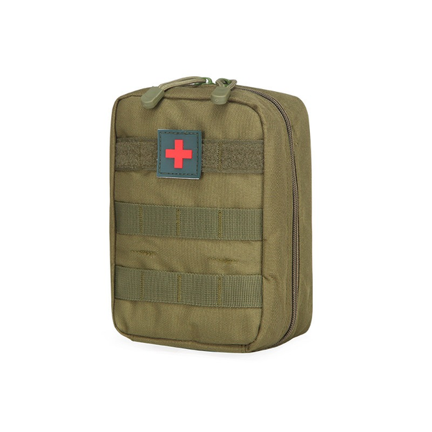 Подсумок медицинский сумка аптечка тактическая A88 с системой Molle и патчем green - изображение 1