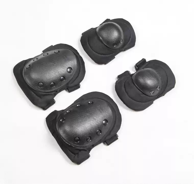 Комплект защиты тактической наколенники налокотники F002 Oxford черный - изображение 2