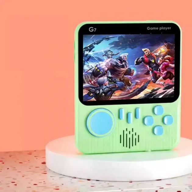 Портативна ігрова консоль Game Box G7 з динаміком 666 ігор 500 мАч green - Фото 4 Портативна ігрова консоль Game Box G7 з динаміком 666 ігор 500 мАч green - зображення 4
