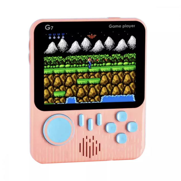 Портативная игровая консоль Game Box G7 с динамиком 666 игр 500 мАч pink - Фото 1 Портативная игровая консоль Game Box G7 с динамиком 666 игр 500 мАч pink - изображение 1