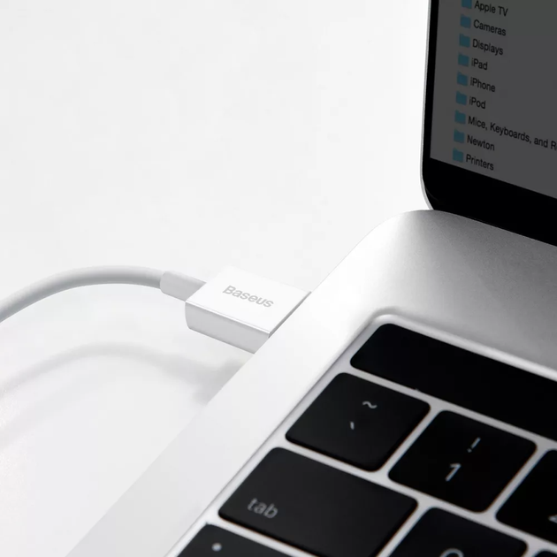 Кабель Baseus Superior Series Fast Charging USB to Type-C 66W 100см CATYS-02 white - изображение 5
