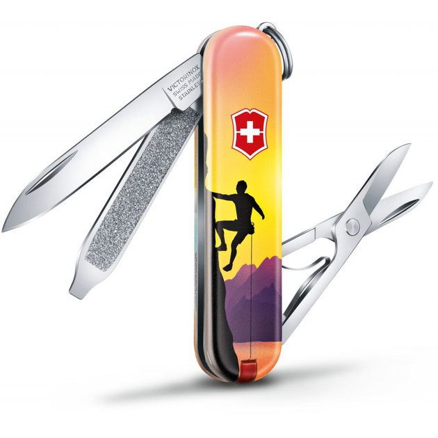 Складной швейцарский нож Victorinox Vx06223.L2004 Classic LE Climb High 7 функций 58 мм спортивный дизайн - изображение 2