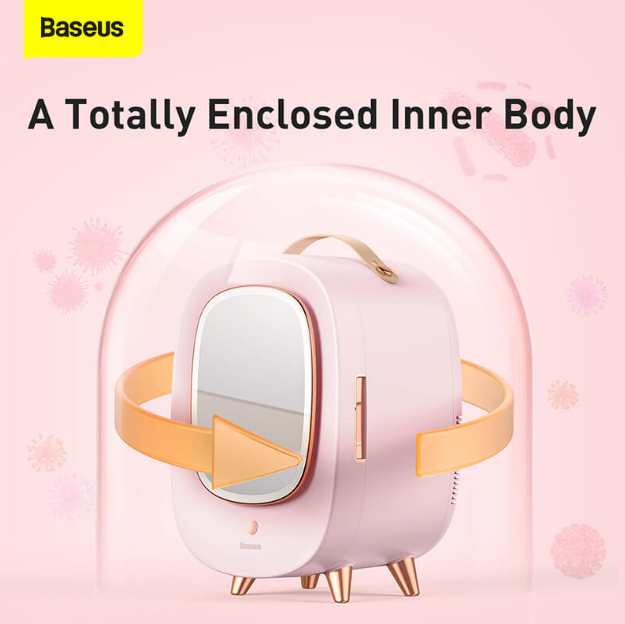 Мини-холодильник-зеркало для хранения косметики BASEUS Beauty Fridge CRBXNS-A04 - Фото 5 Мини-холодильник-зеркало для хранения косметики BASEUS Beauty Fridge CRBXNS-A04 - изображение 5