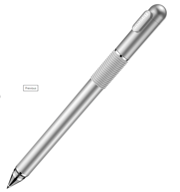Стилус ручка BASEUS Golden Cudgel Capacitive ACPCL-0S silver - Фото 1 Стилус ручка BASEUS Golden Cudgel Capacitive ACPCL-0S silver - изображение 1