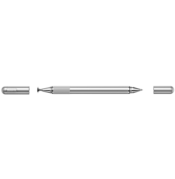 Стилус ручка BASEUS Golden Cudgel Capacitive ACPCL-0S silver - Фото 2 Стилус ручка BASEUS Golden Cudgel Capacitive ACPCL-0S silver - изображение 2