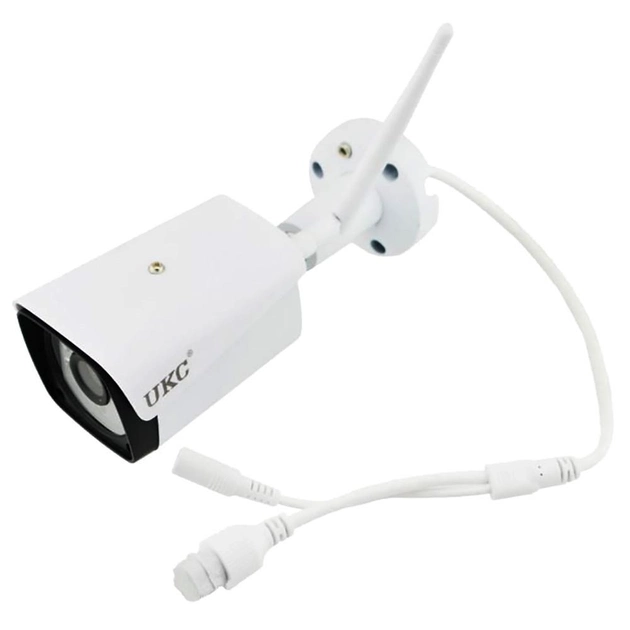 Регистратор набор на 8 камер видеонаблюдения DVR UKC 6678 WiFi 8ch IP67 black/white - изображение 5