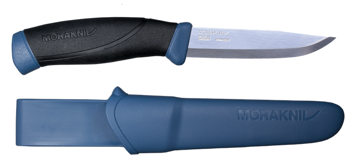 Нож с чехлом Morakniv Companion Navy Blue, stainless steel 13164 Sandvik 12C27, 219 мм, Black-Blue - изображение 2