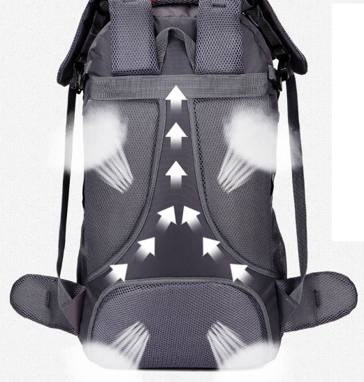 Рюкзак туристический водонепроницаемый 3603 60л blue/black - изображение 4
