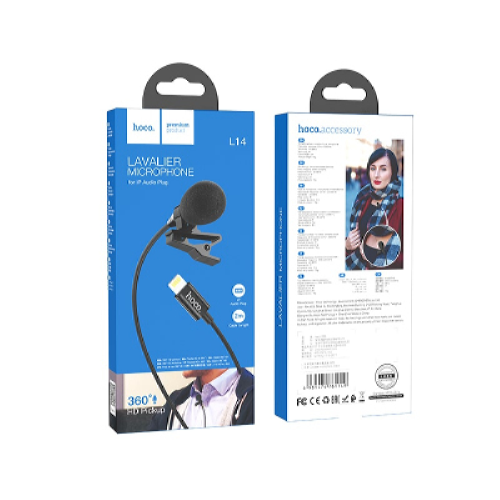 Микрофон HOCO Lightning L14 2m 2V black lightning - Фото 5 Микрофон HOCO Lightning L14 2m 2V black lightning - изображение 5