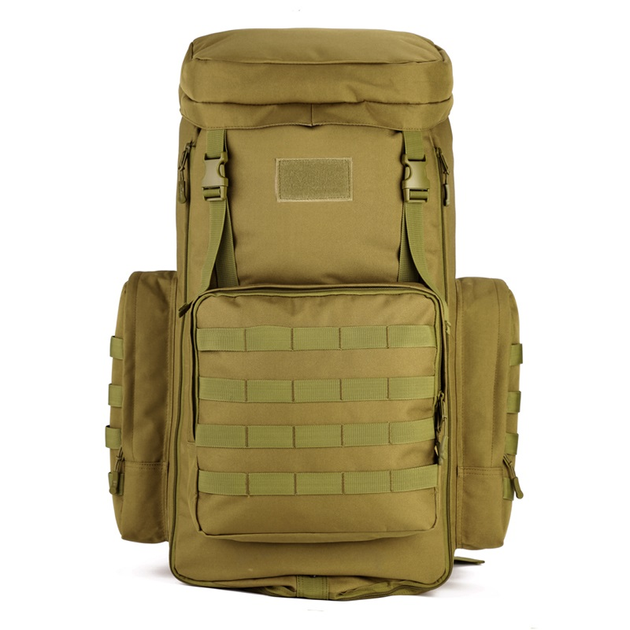 Рюкзак тактический военный Protector plus S408 70л штурмовой с системой Molle coyote brown - изображение 2