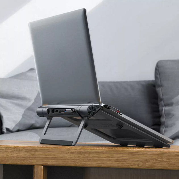 Подставка для ноутбука-Хаб Acefast E5 Type-C PD 100 Вт HDMI/2хUSB3.0/SD gray - изображение 5