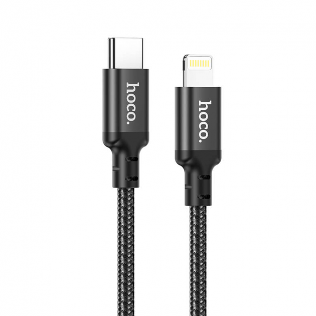 Кабель Hoco Type-C to Lightning Double Speed X14 |1m, 20W, PD| black - изображение 3