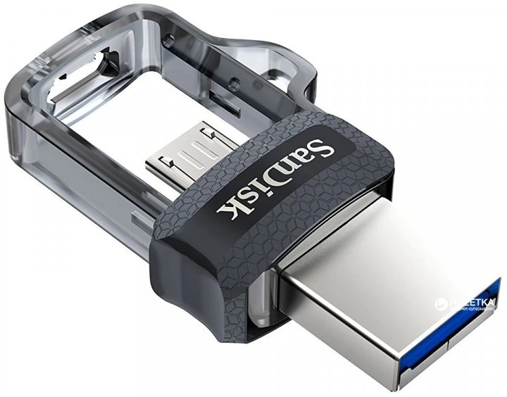 Флешка SanDisk Flash USB 3.0 Ultra Dual Drive OTG M3.0 128GB | 150 Mb/s |(SDDD3-128G-G46) - зображення 2