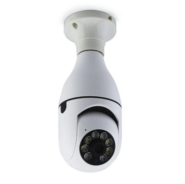 Камера видеонаблюдения CAMERA CAM L1 8069 E27 WIFI IP 360 белый - изображение 3