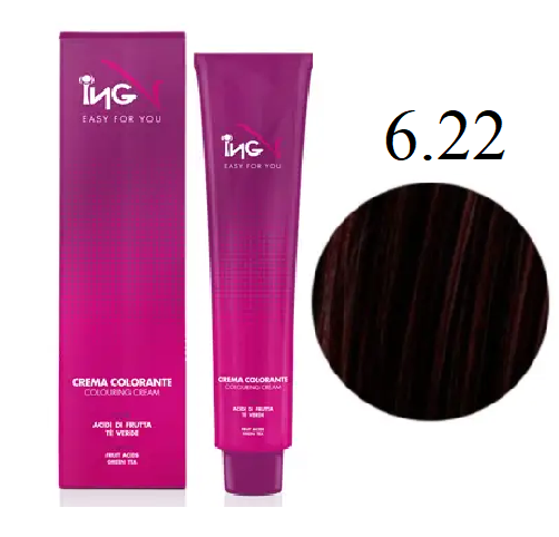 Крем-краска для волос ING Professional Colouring Cream 6.22 Интенсивный искрящийся темный блондин 100 мл - Фото 1 Крем-краска для волос ING Professional Colouring Cream 6.22 Интенсивный искрящийся темный блондин 100 мл - изображение 1