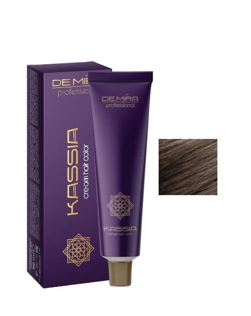 Стойкая крем-краска для волос DeMira Professional Kassia 6/16 Темно-русый пепельно-фиолетовый 90 мл - Фото 1 Стойкая крем-краска для волос DeMira Professional Kassia 6/16 Темно-русый пепельно-фиолетовый 90 мл - изображение 1