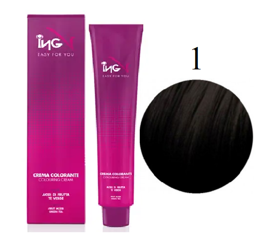 Kpeм-кpacкa для вoлoc ING Professional Coloring Cream 1 Черный 100 мл - Фото 1 Kpeм-кpacкa для вoлoc ING Professional Coloring Cream 1 Черный 100 мл - изображение 1