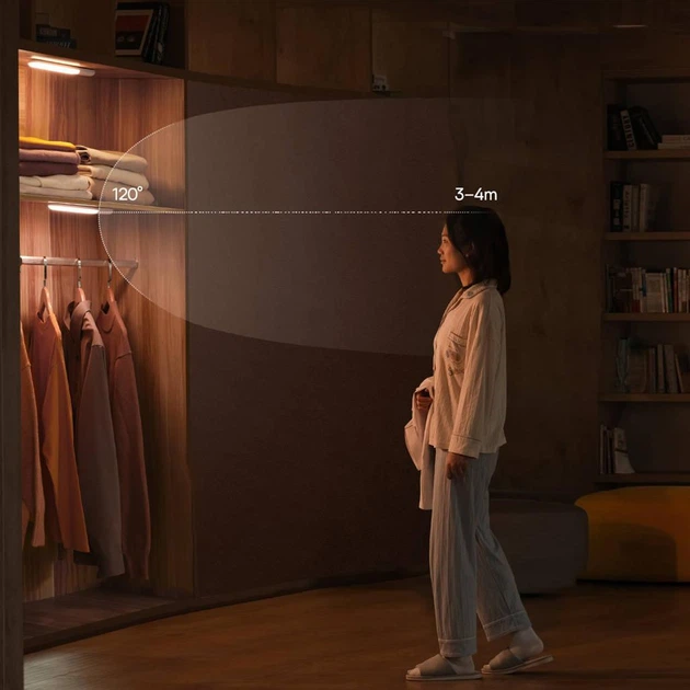 Лампа на акумуляторі з датчиком руху Baseus Semiarc Wardrobe Light (1200mAh, 8 годин) - зображення 7