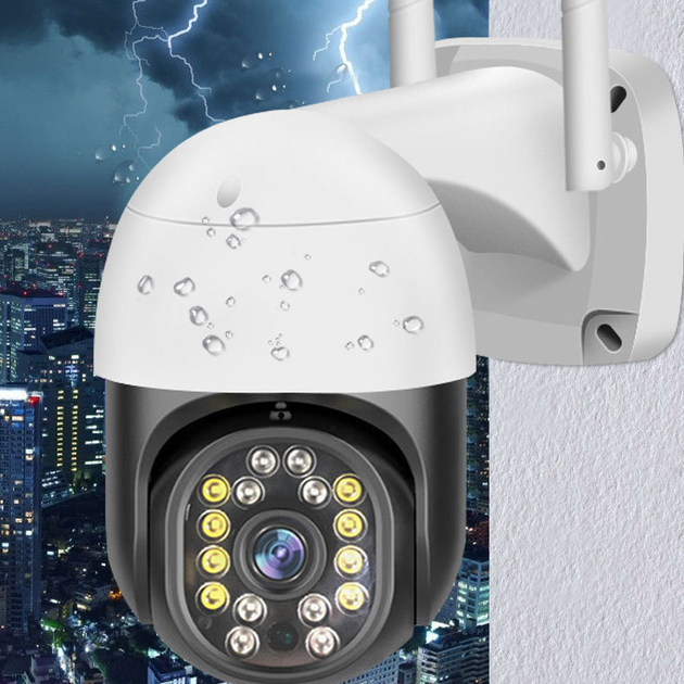 Уличная камера видеонаблюдения WIFI IP Tuya P2P поворотная 1920x1080 с удалённым просмотром + Карта памяти 64Гб - Фото 6 Уличная камера видеонаблюдения WIFI IP Tuya P2P поворотная 1920x1080 с удалённым просмотром + Карта памяти 64Гб - изображение 6