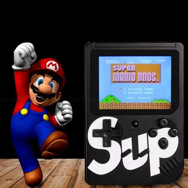 Портативная игровая консоль с геймпадом на 400 игр SUP GameboyBox 8bit мини ретро приставка с экраном dendy Black - изображение 11