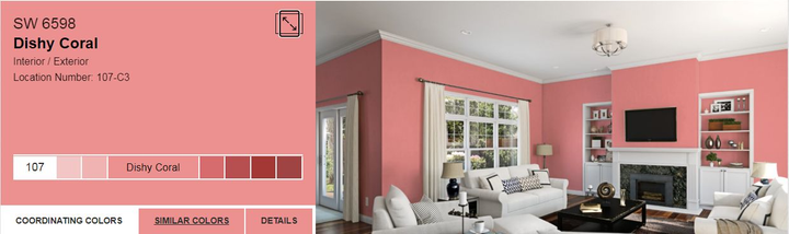 Тестер тонованої фарби DV Avalon Flat Enamel акрил-латексна глибокоматова colorpaint 0.25 л (SW 6598 Dishy Coral_test) - зображення 2