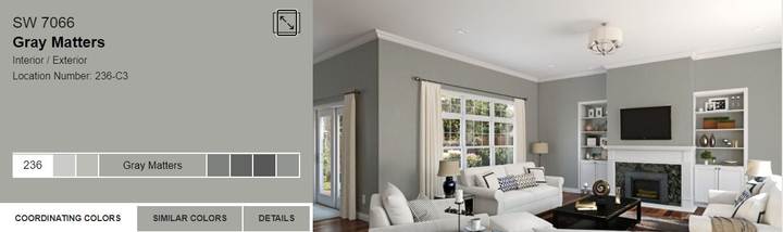 Тестер тонованої фарби DV Avalon Flat Enamel акрил-латексна глибокоматова colorpaint 0.25 л (SW 7066 Gray Matters_test) - зображення 2