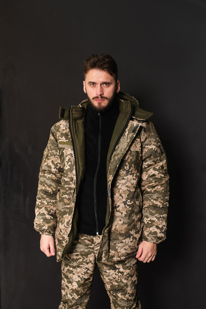 Куртка-бушлат военная мужская тактическая ВСУ (ЗСУ) Пиксель 8741 54 размер - изображение 1