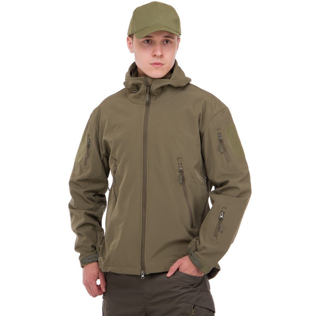 Куртка військова тактична флісова чоловіча тепла SP-Sport ZK-20 розмір L Оливковий - зображення 1