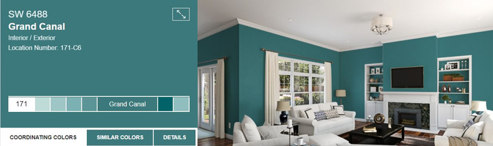 Тестер тонованої фарби DV Avalon Flat Enamel акрил-латексна глибокоматова colorpaint 0.25 л (SW 6488 Grand Canal_test) - зображення 2