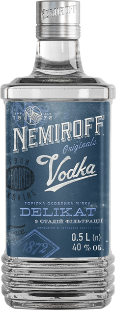 Горілка Nemiroff Делікат М'яка 0.5 л 40% (4820181420437) - зображення 1