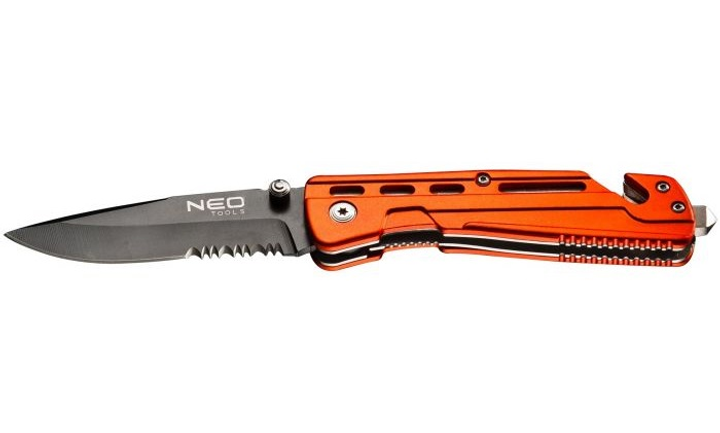 Нож складной Neo tools с фиксатором, с лезвием для разрезания ремня - изображение 1