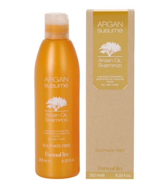 Безсульфатный шампунь с аргановым маслом Farmavita Argan Sublime Shampoo 250 мл - Фото 1 Безсульфатный шампунь с аргановым маслом Farmavita Argan Sublime Shampoo 250 мл - изображение 1