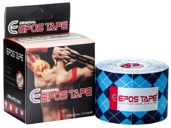 Кінезіо тейп EPOS TAPE Design 5 см х 5 м ромби - зображення 1