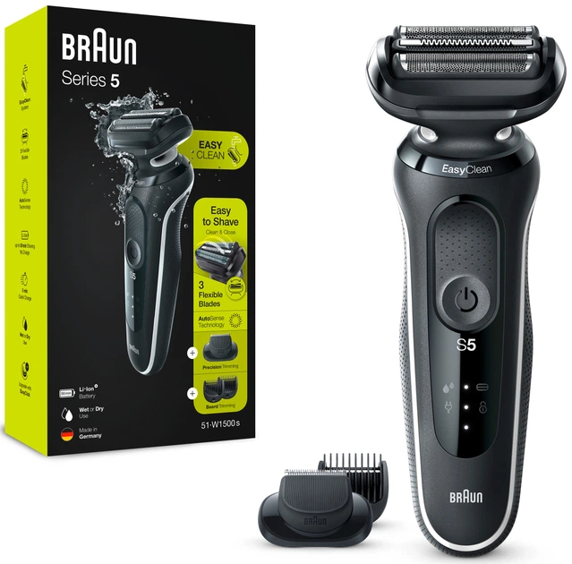 Електробритва Braun Series 5 51-W1500s Black/White - Фото 2 Електробритва Braun Series 5 51-W1500s Black/White - зображення 2