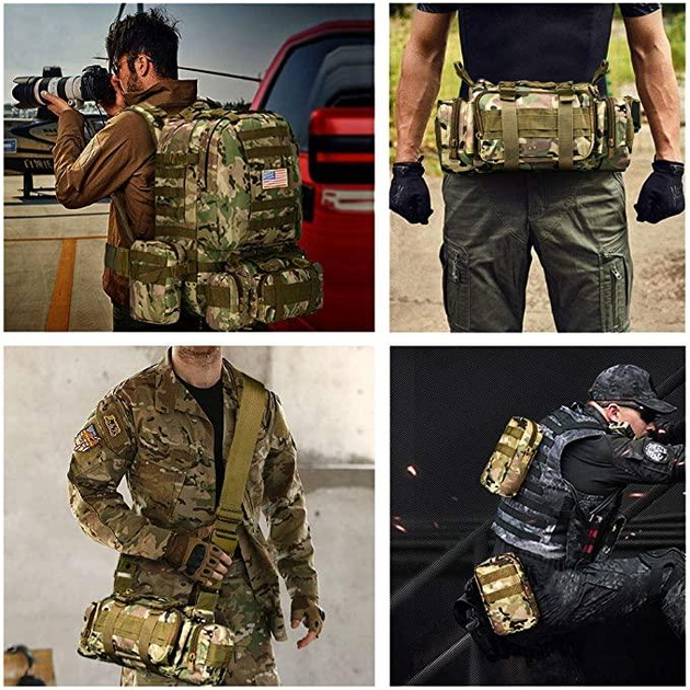 Американский тактический рюкзак Molle Army Assault Forest Camo 60 литров - изображение 2