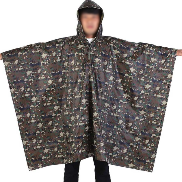 Тактичний дощовик-пончо Raincoat-M (військовий плащ ЗСУ) камуфляж marpat US-210-CT - зображення 2