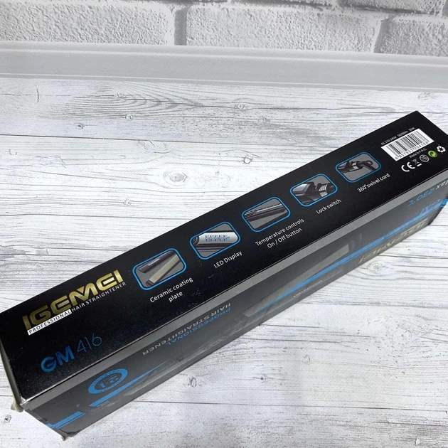 Плойка-выпрямитель для волос Gemei GM-416 черный - изображение 5