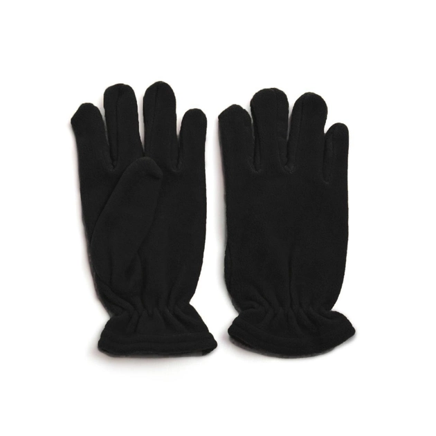 Теплые зимние флисовые военные перчатки для армии и военных зсу Черные - изображение 1